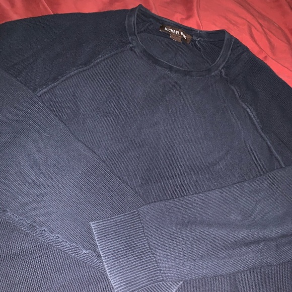 Navy Michael Kors Crewneck Sweater Large - Picture 2 of 5